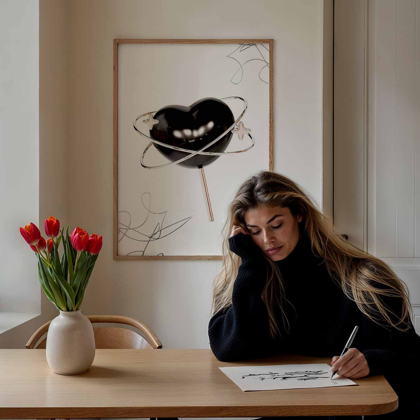 Ruimtelijk Hart Poster-WallArtistic