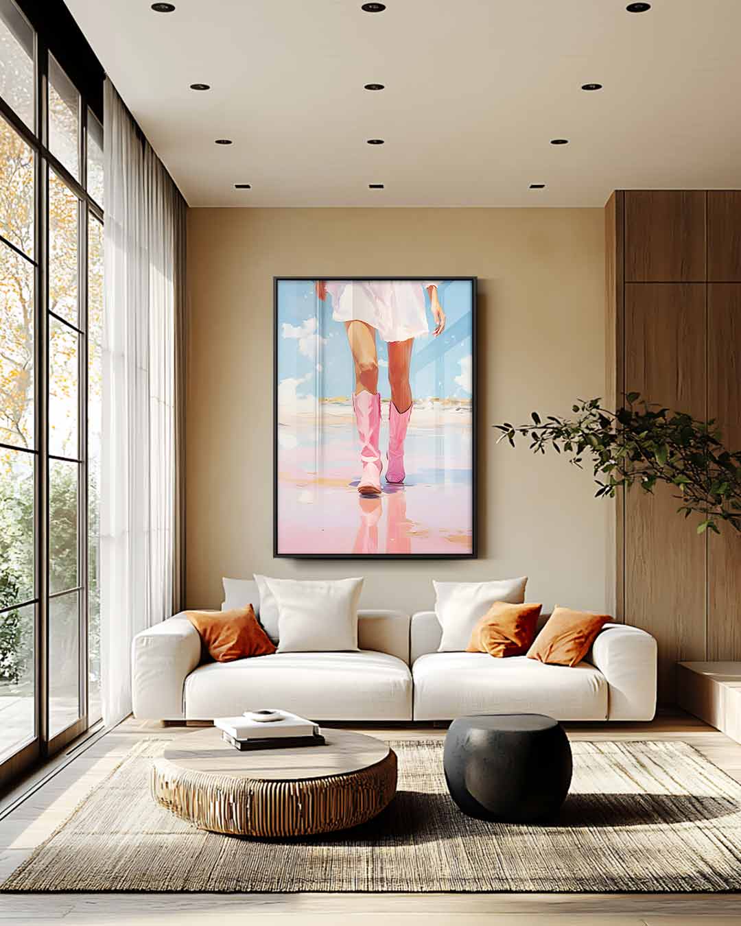 Vrolijk Wandelen Kunstwerk-canvas-dibond-plexiglas-wanddecoratie-WallArtistic