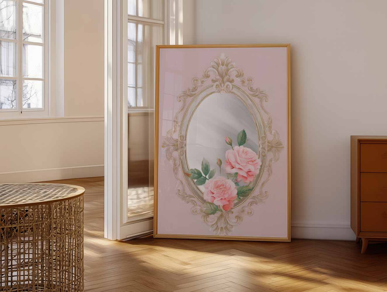 Romantische Rozen Spiegelposter
