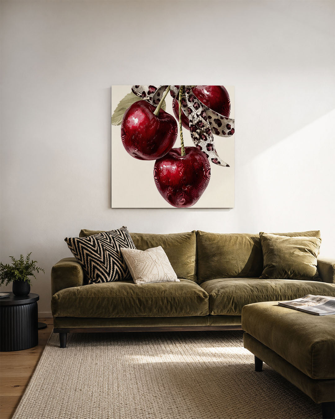 Kersen met lint Kunstwerk