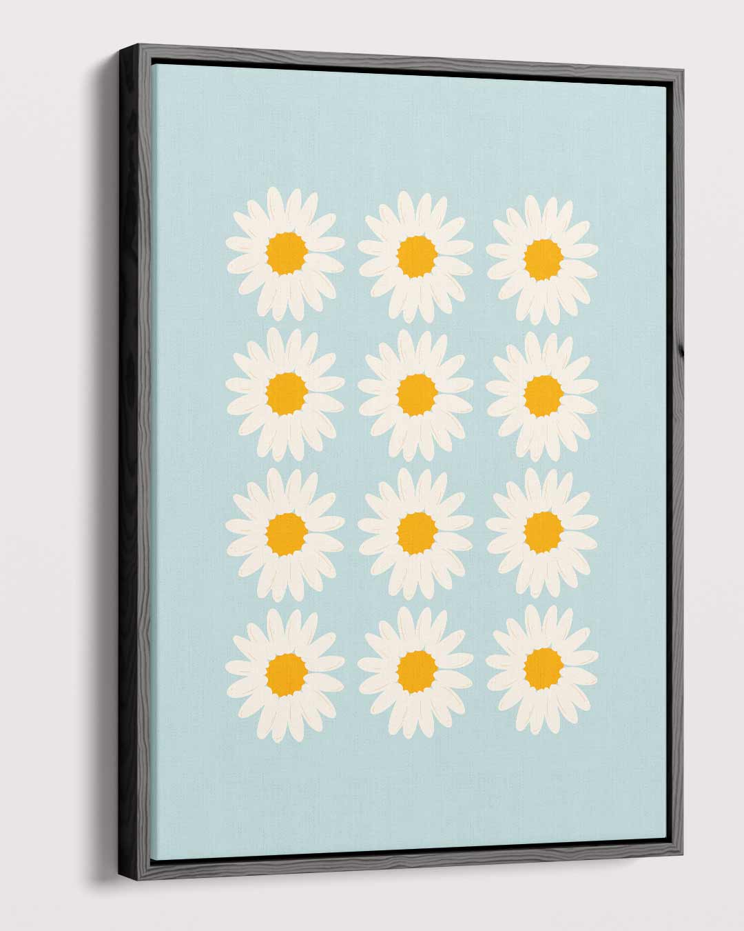 Zomerse Margrieten op Hemelsblauw Kunstwerk-canvas-dibond-plexiglas-wanddecoratie-WallArtistic