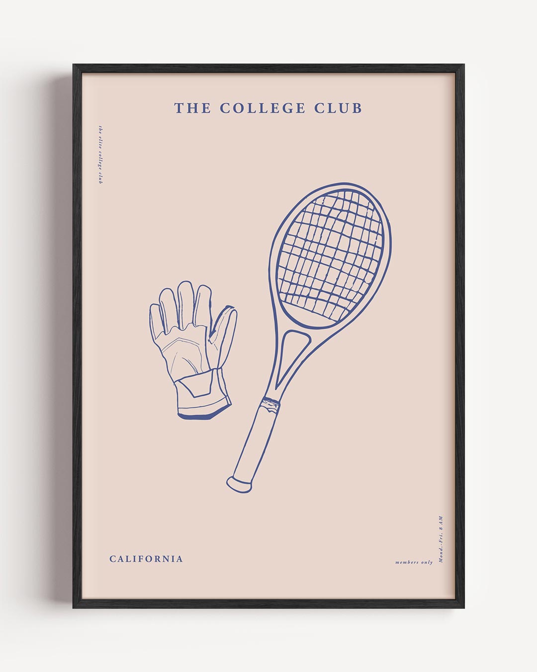 College Club Tennis Poster-WallArtistic