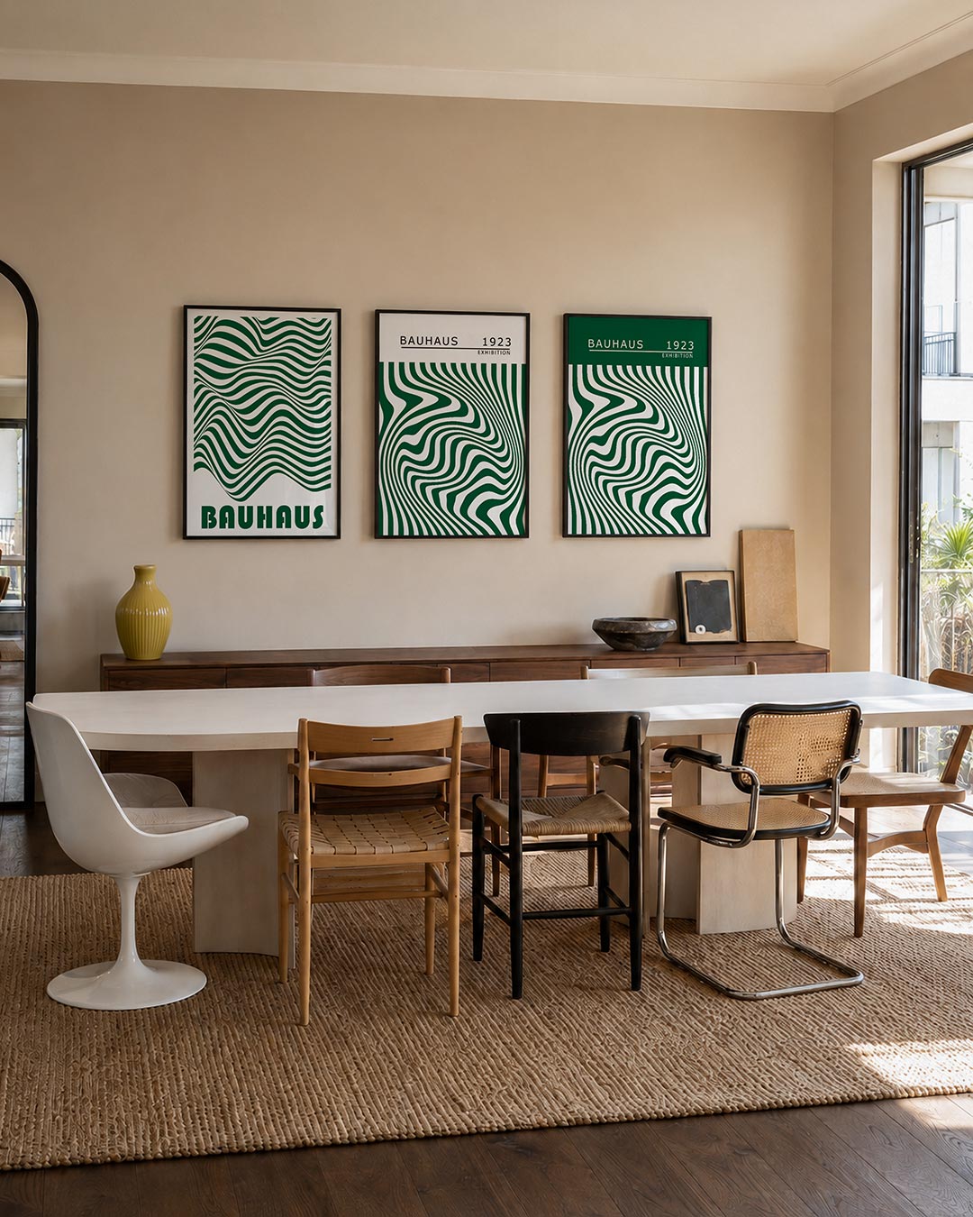 Golvend lijnenspel Posterset