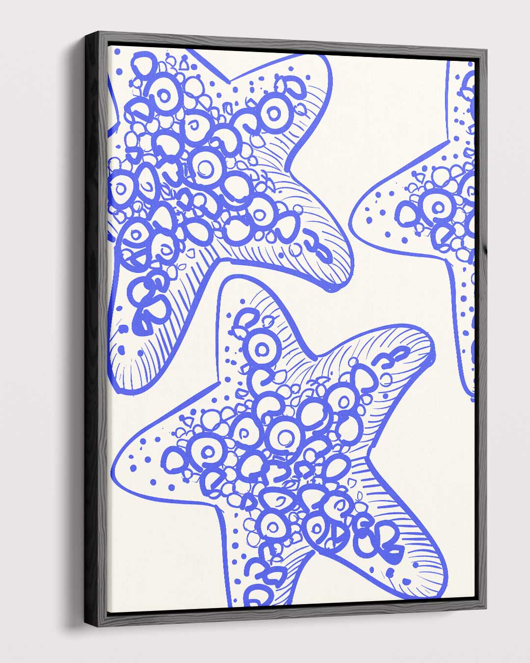 Zeesterren in Blauw Kunstwerk-canvas-dibond-plexiglas-wanddecoratie-WallArtistic