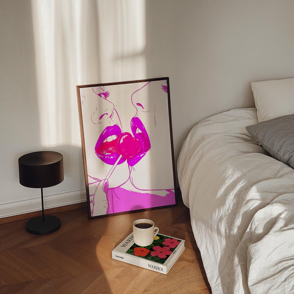 Verleidelijke Lolly Kus Poster