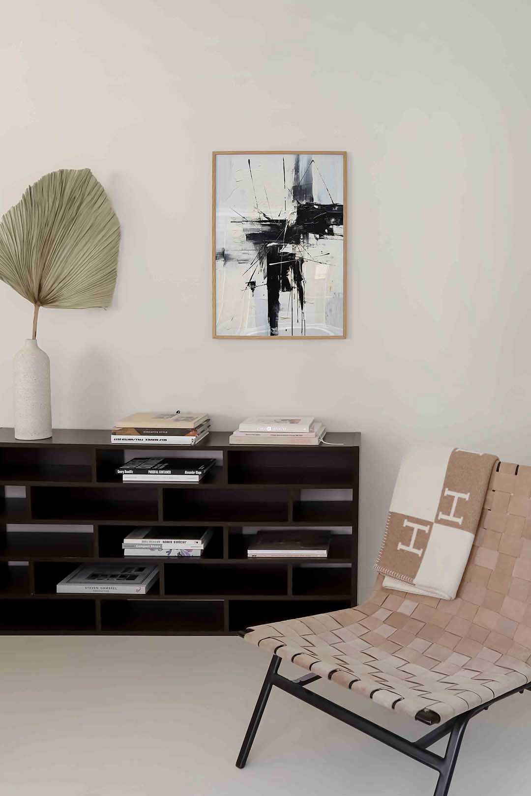 Abstracte zwart wit Poster