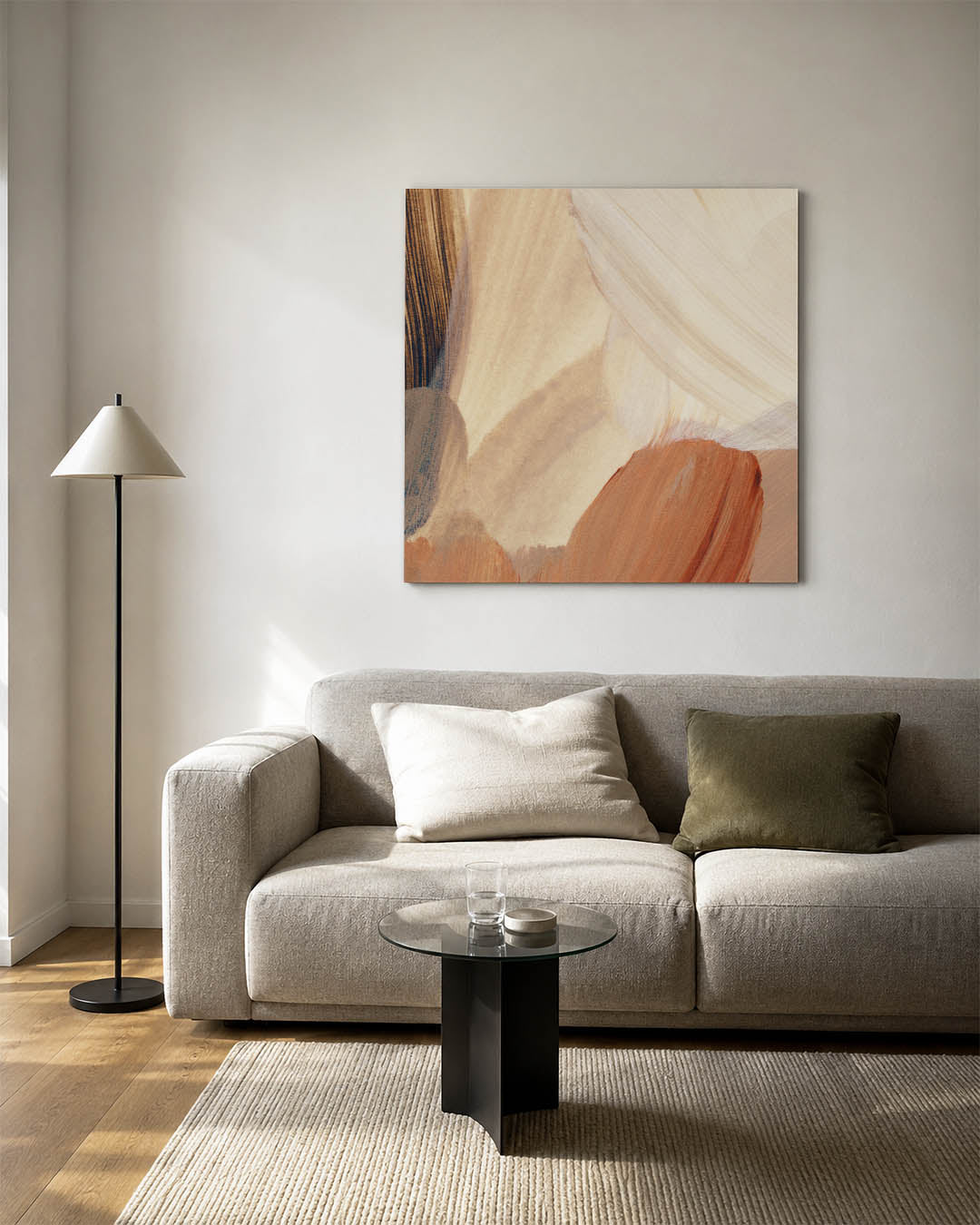 Organische borstelstreken Kunstwerk