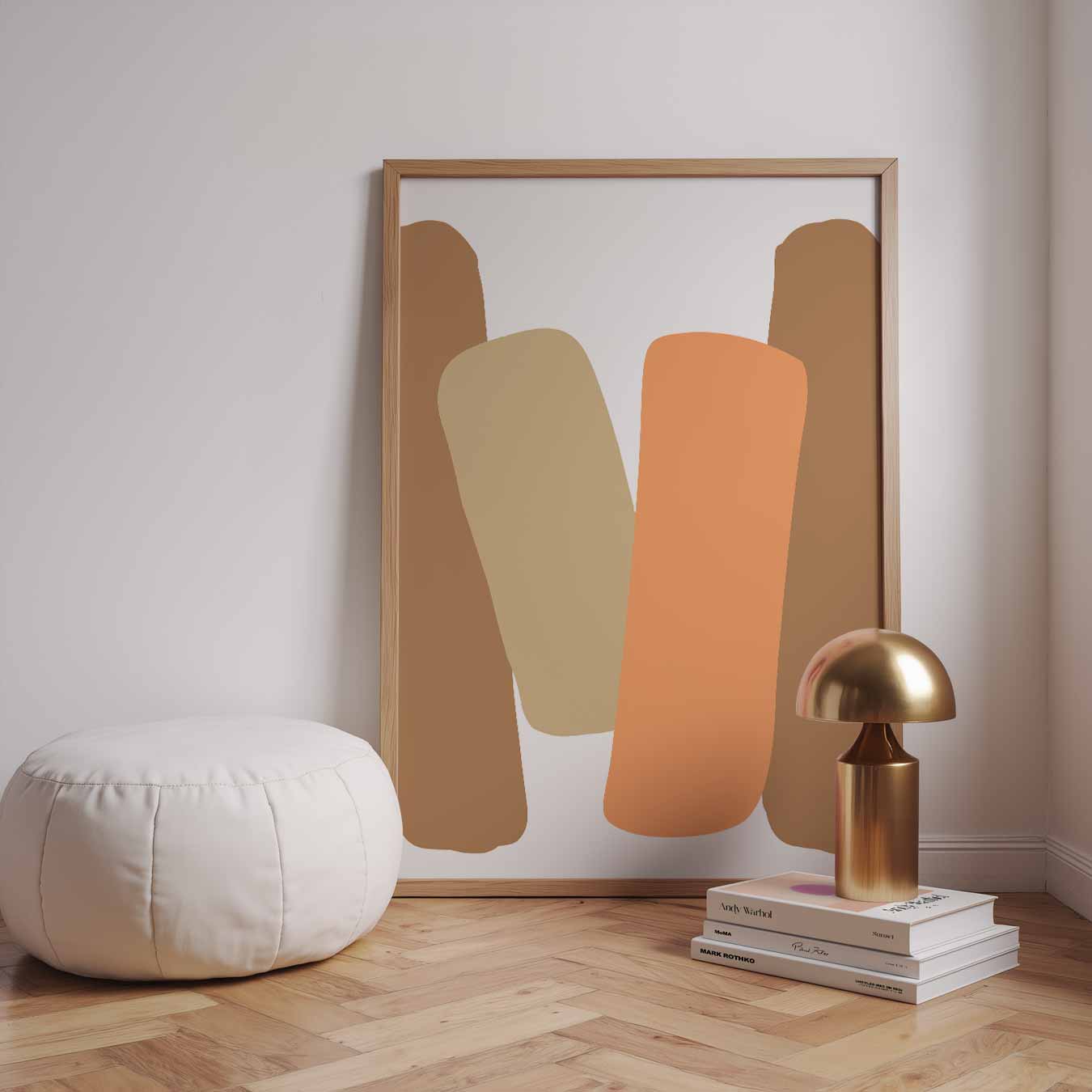 Abstracte Aardetinten Poster-WallArtistic