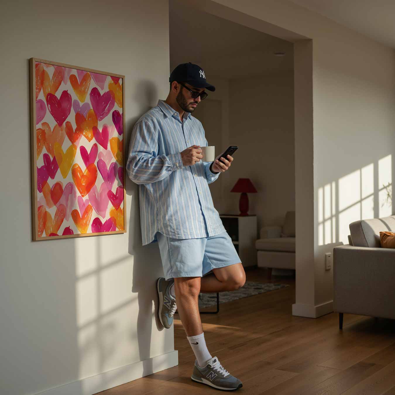 Kleurrijke Hartjes Poster-WallArtistic