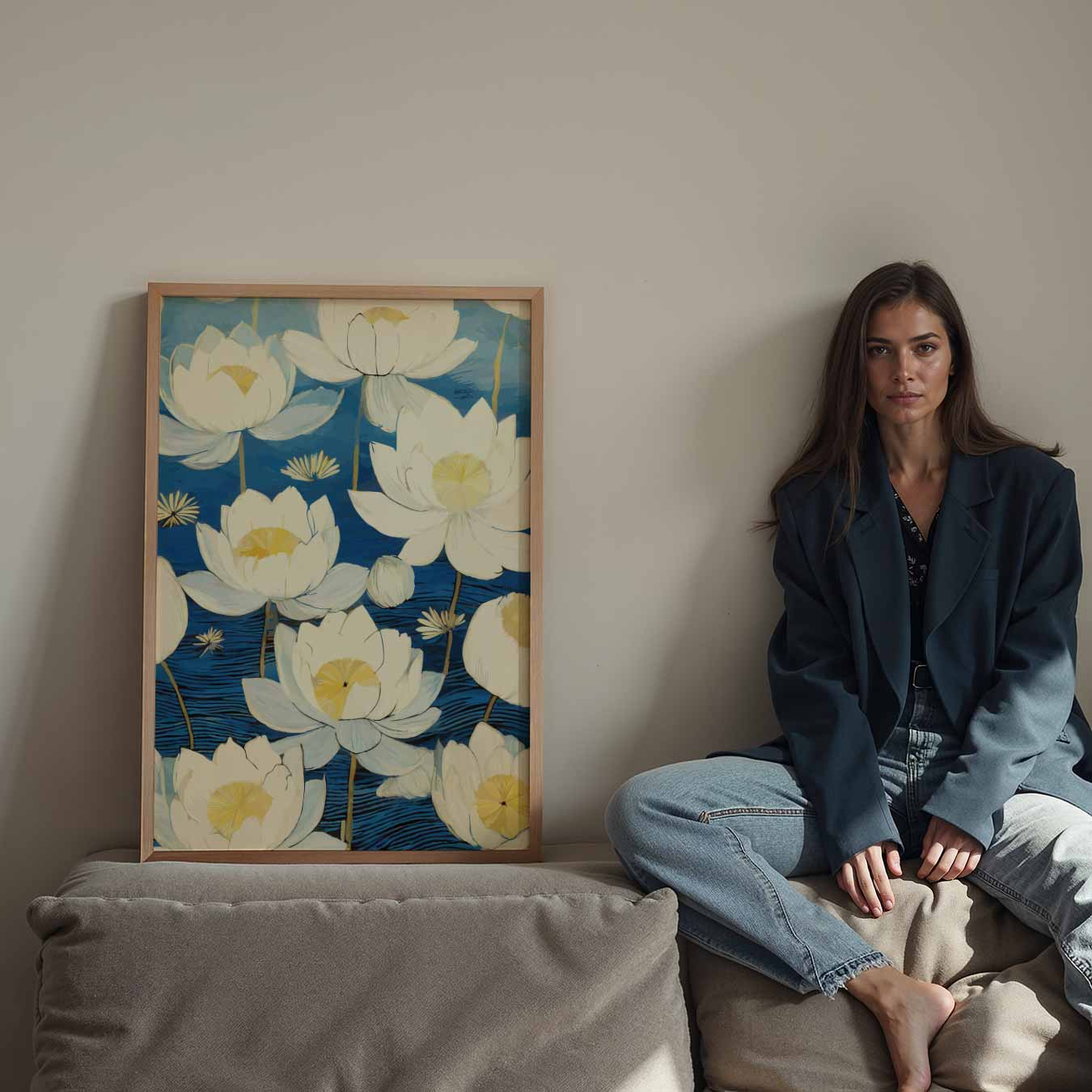 Dromerige Lotusbloem Poster-WallArtistic