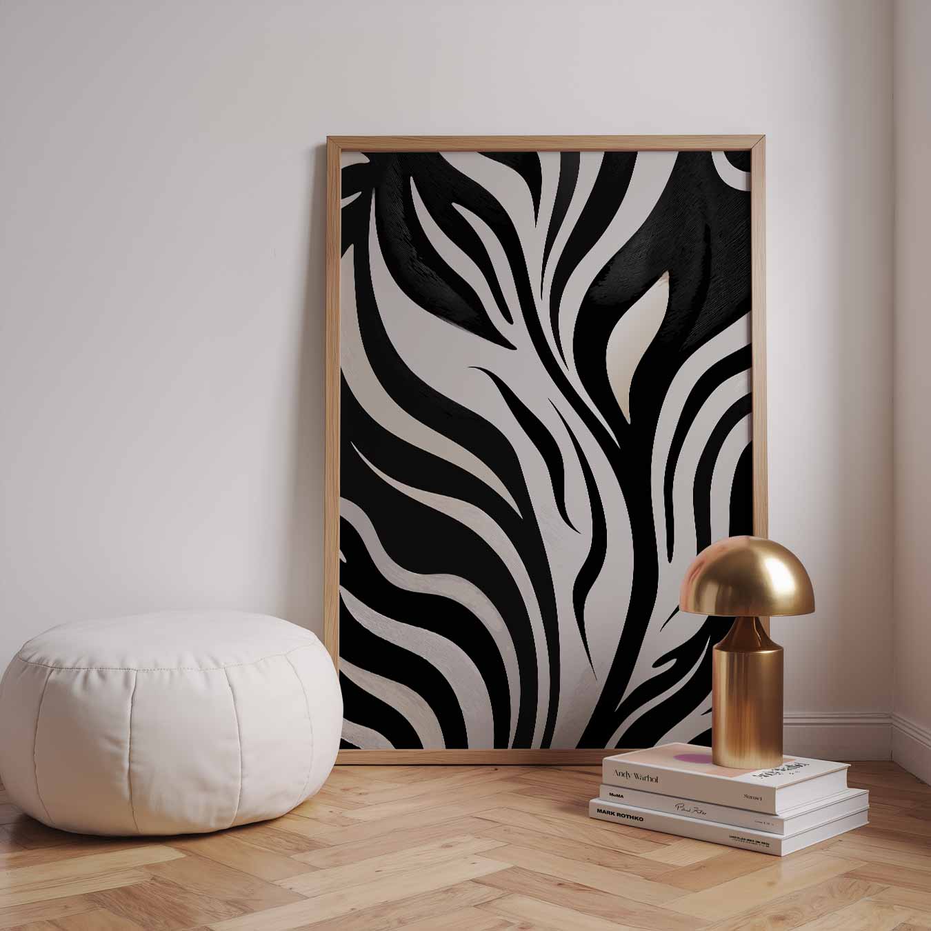 Zebra Strepen Kunstposter-WallArtistic