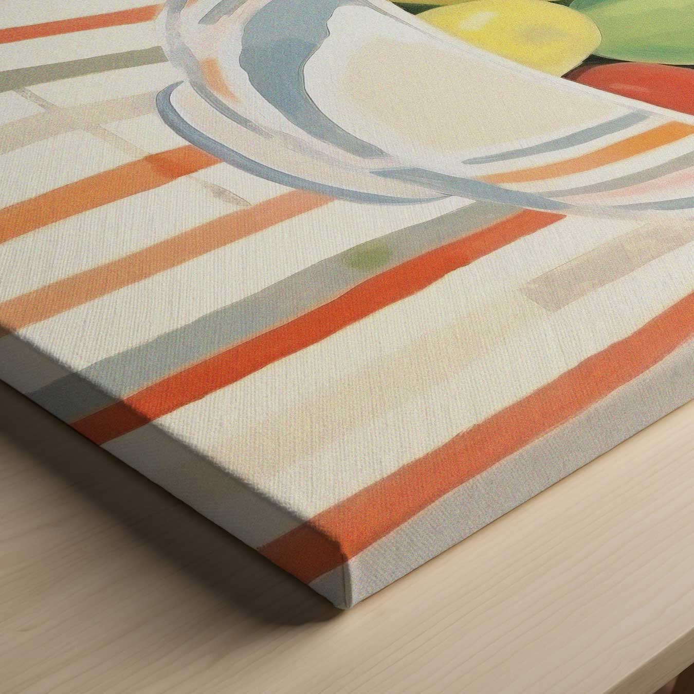 Kleurrijke Fruitmand in Impressionistische Stijl Kunstwerk-canvas-dibond-plexiglas-wanddecoratie-WallArtistic