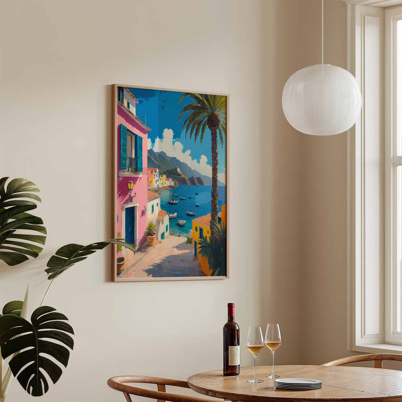 Mediterrane Stranddroom Poster