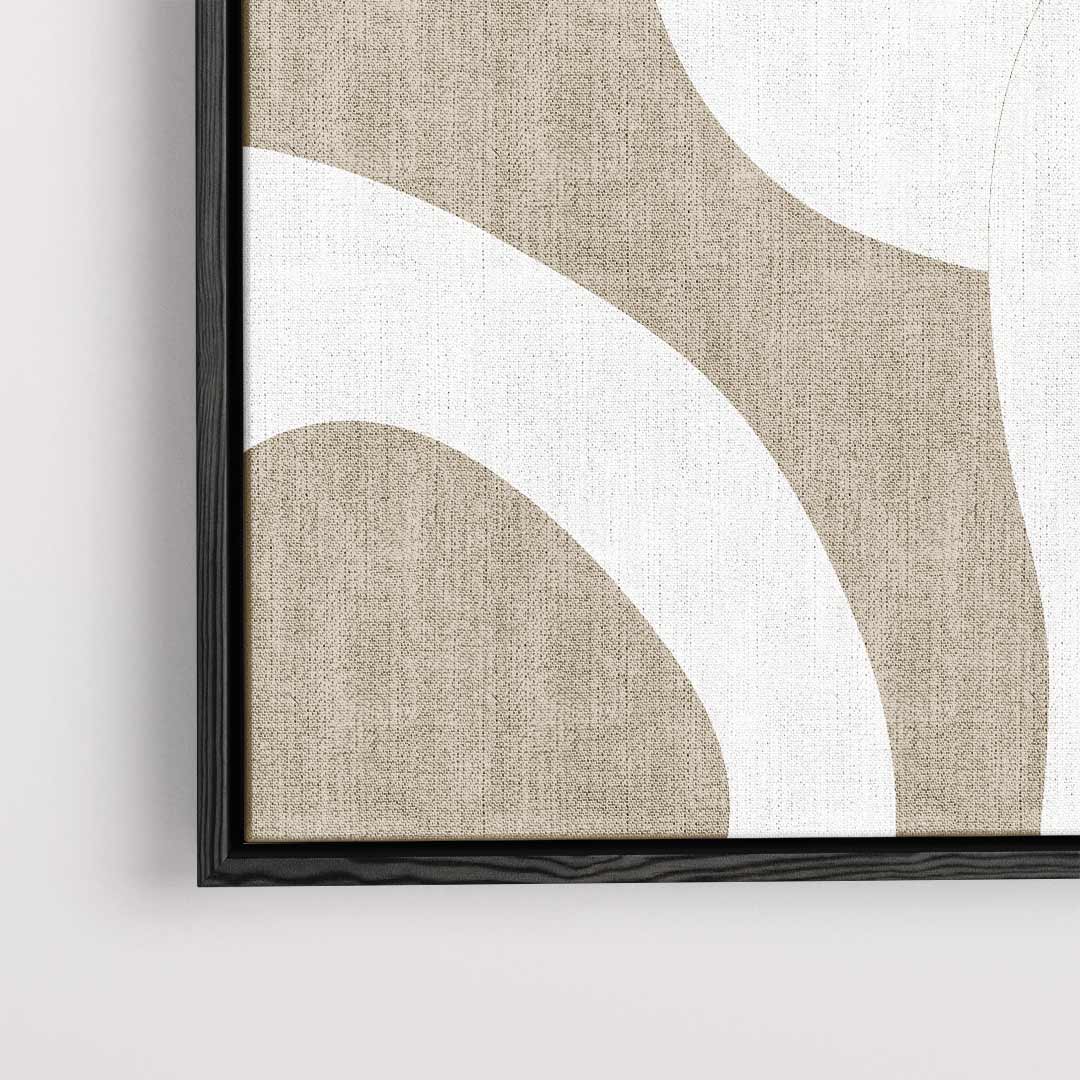 Organische Vormen in Beige Kunstwerk-canvas-dibond-plexiglas-wanddecoratie-WallArtistic