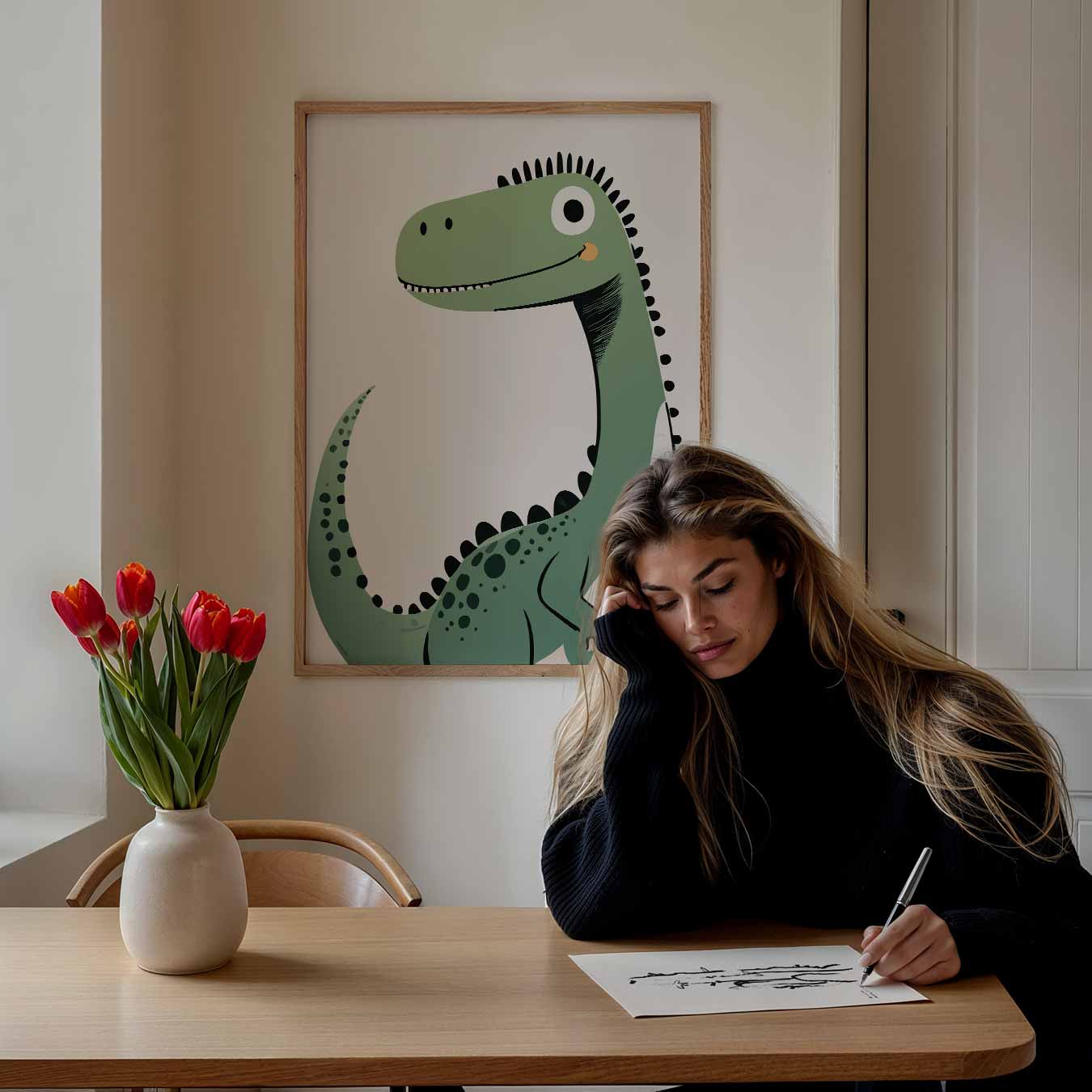 Schattige Dino Vriend Poster