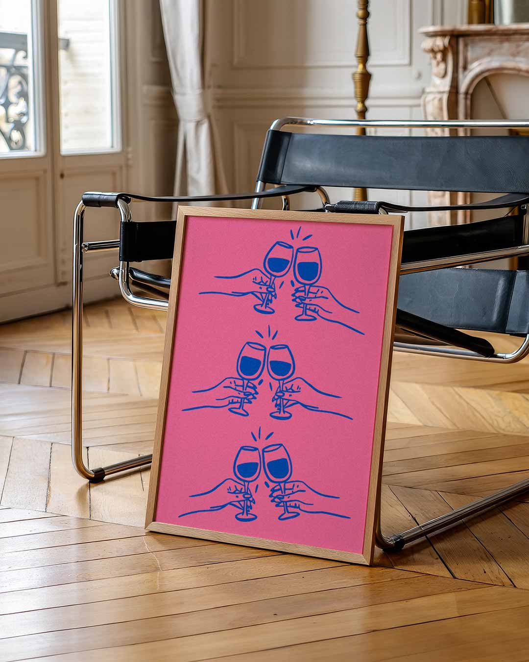Proostende Wijnglazen Poster