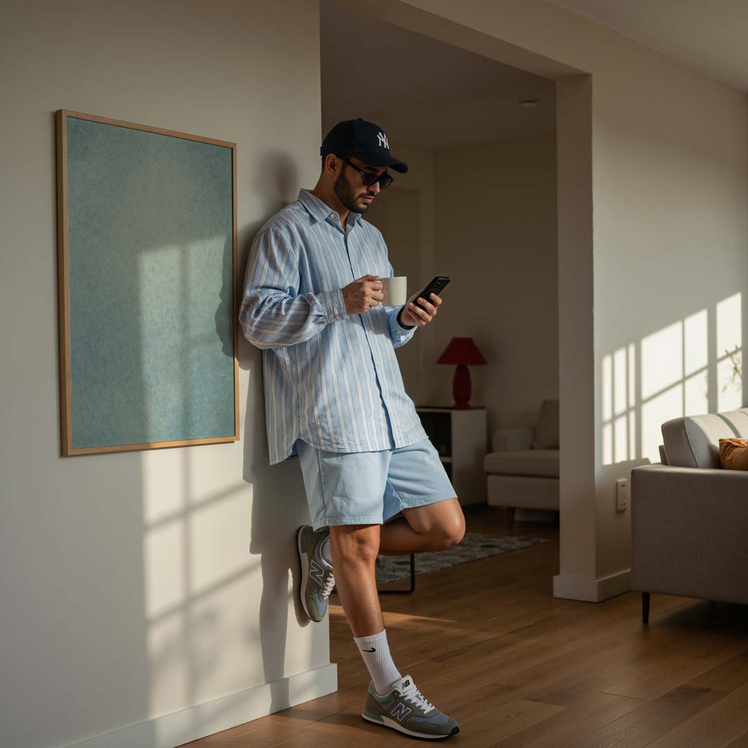 Rustgevende Turquoise Textuur Poster-WallArtistic