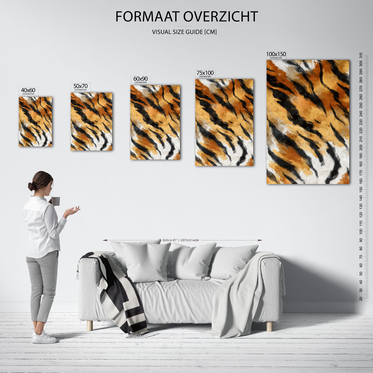 Dynamische strepen Kunstwerk