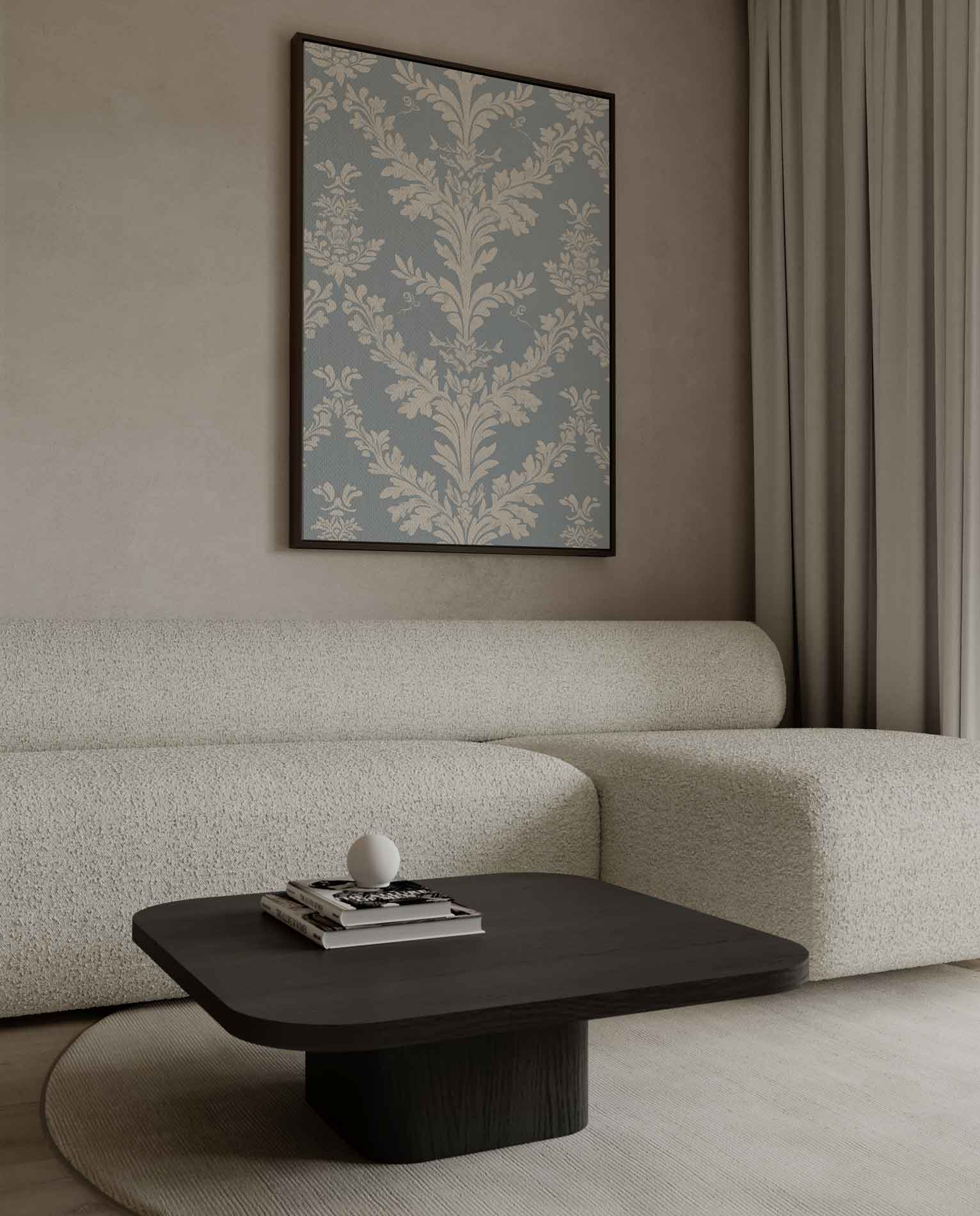 Klassiek Barok Bloemenbehang Kunstwerk-canvas-dibond-plexiglas-wanddecoratie-WallArtistic