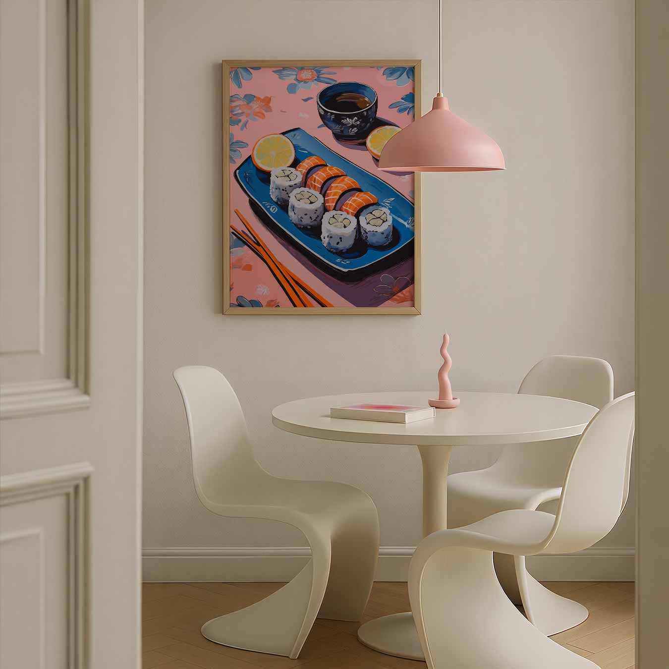 Stijlvolle Sushi Illustratie Poster