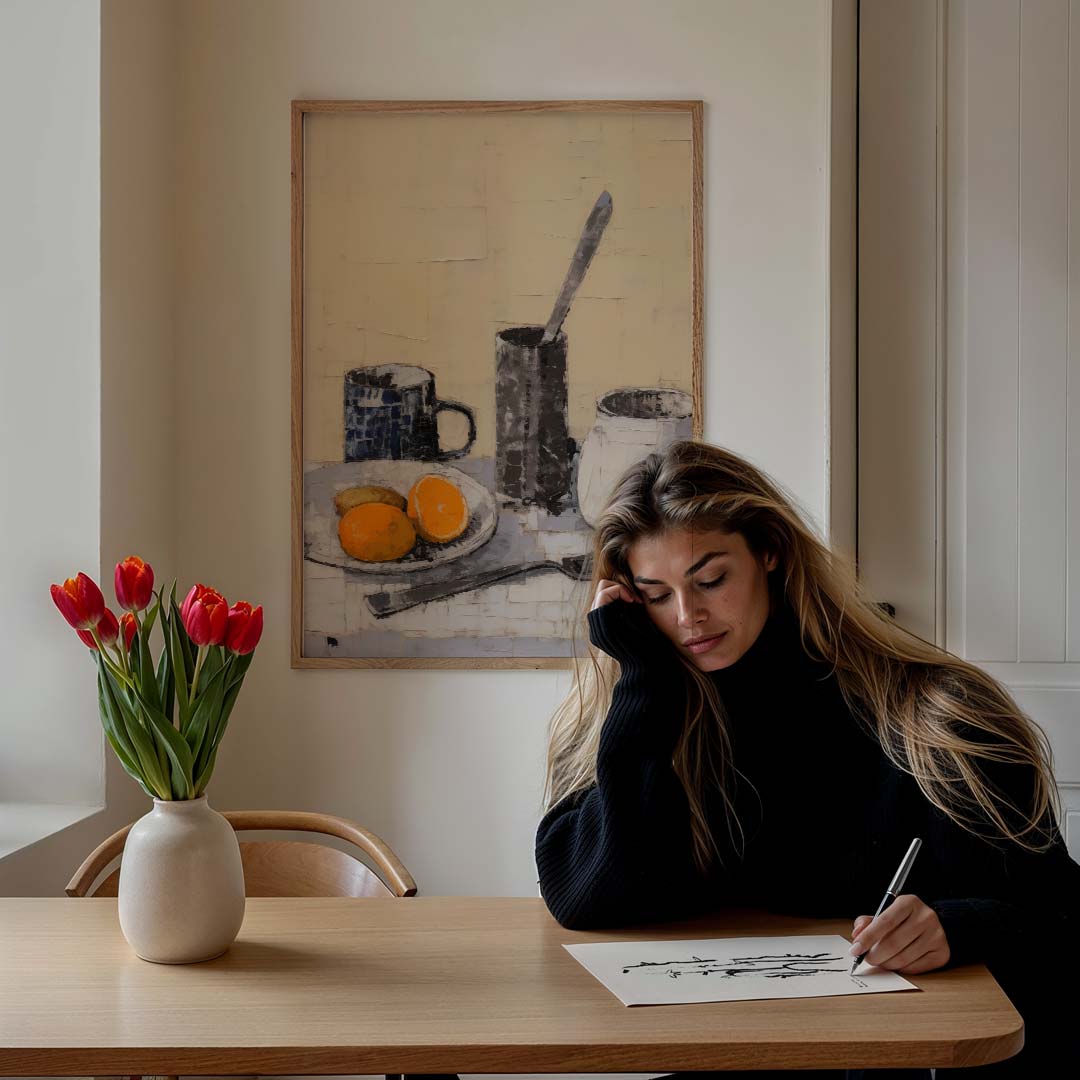 Stijlvolle Keukenstilleven Poster-WallArtistic