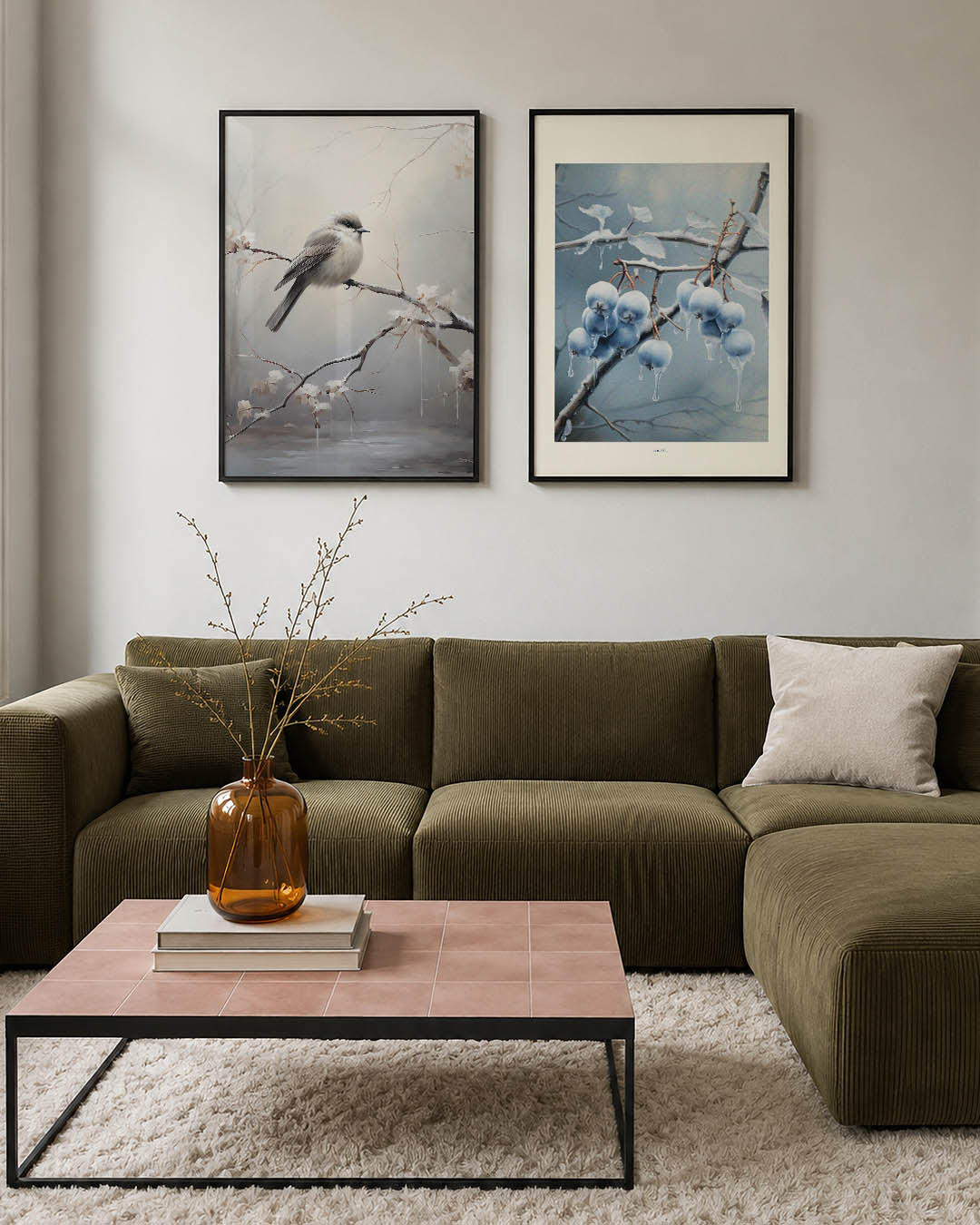 Zachte natuurtonen Posterset