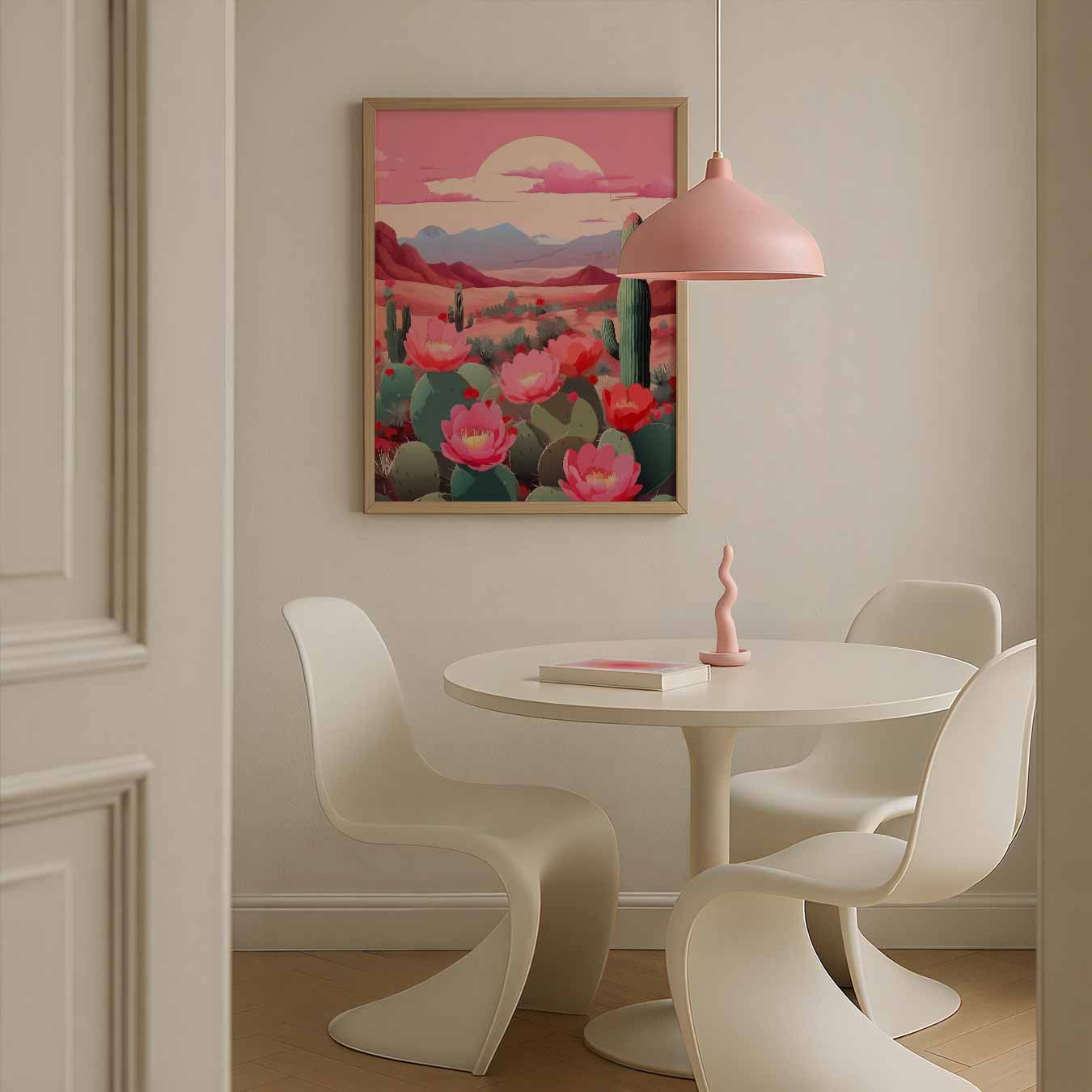 Woestijnbloemen bij Zonsondergang Poster