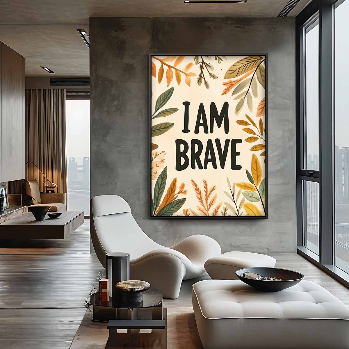 Dappere Bladeren Kunstwerk Kunstwerk-canvas-dibond-plexiglas-wanddecoratie-WallArtistic