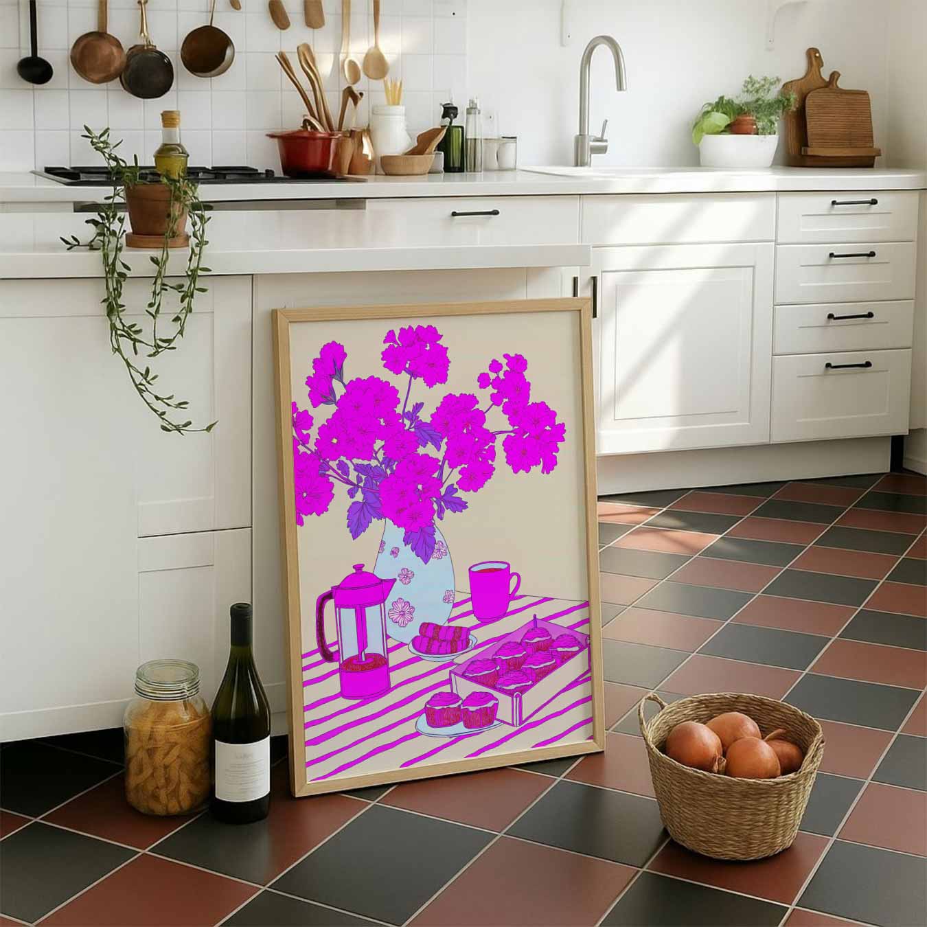 Bloemrijke Ontbijtverrassing Poster