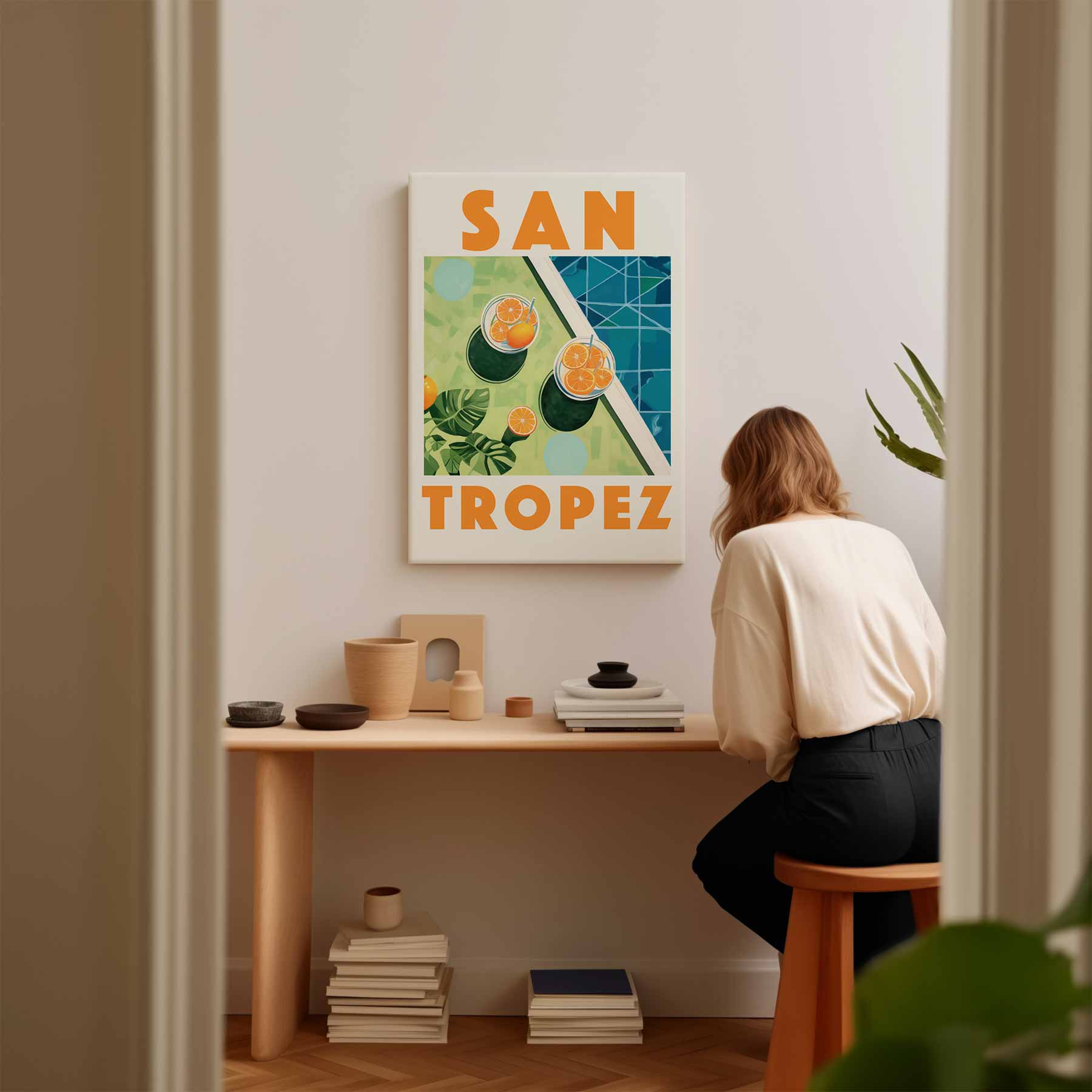 Zonnige St. Tropez Droom Kunstwerk-canvas-dibond-plexiglas-wanddecoratie-WallArtistic
