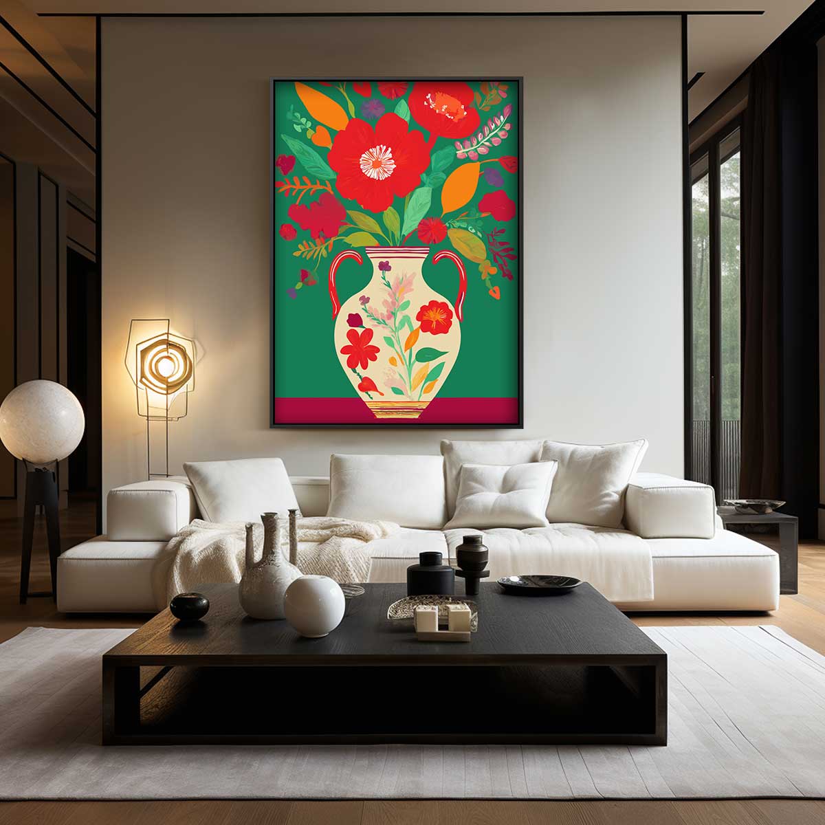 Bloemrijke Kleurenpracht Kunstwerk-canvas-dibond-plexiglas-wanddecoratie-WallArtistic