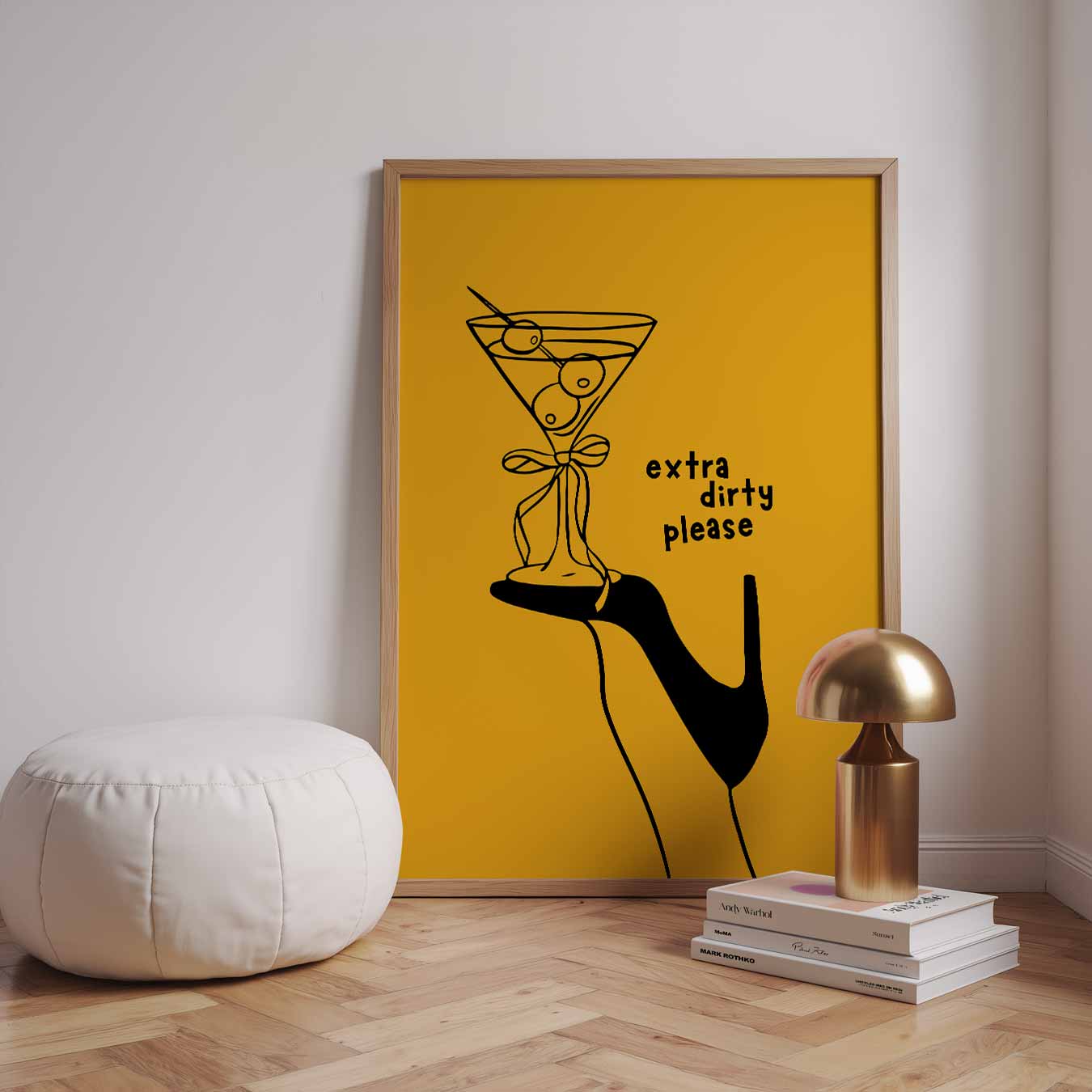 Elegant Drankje met een Knipoog Poster