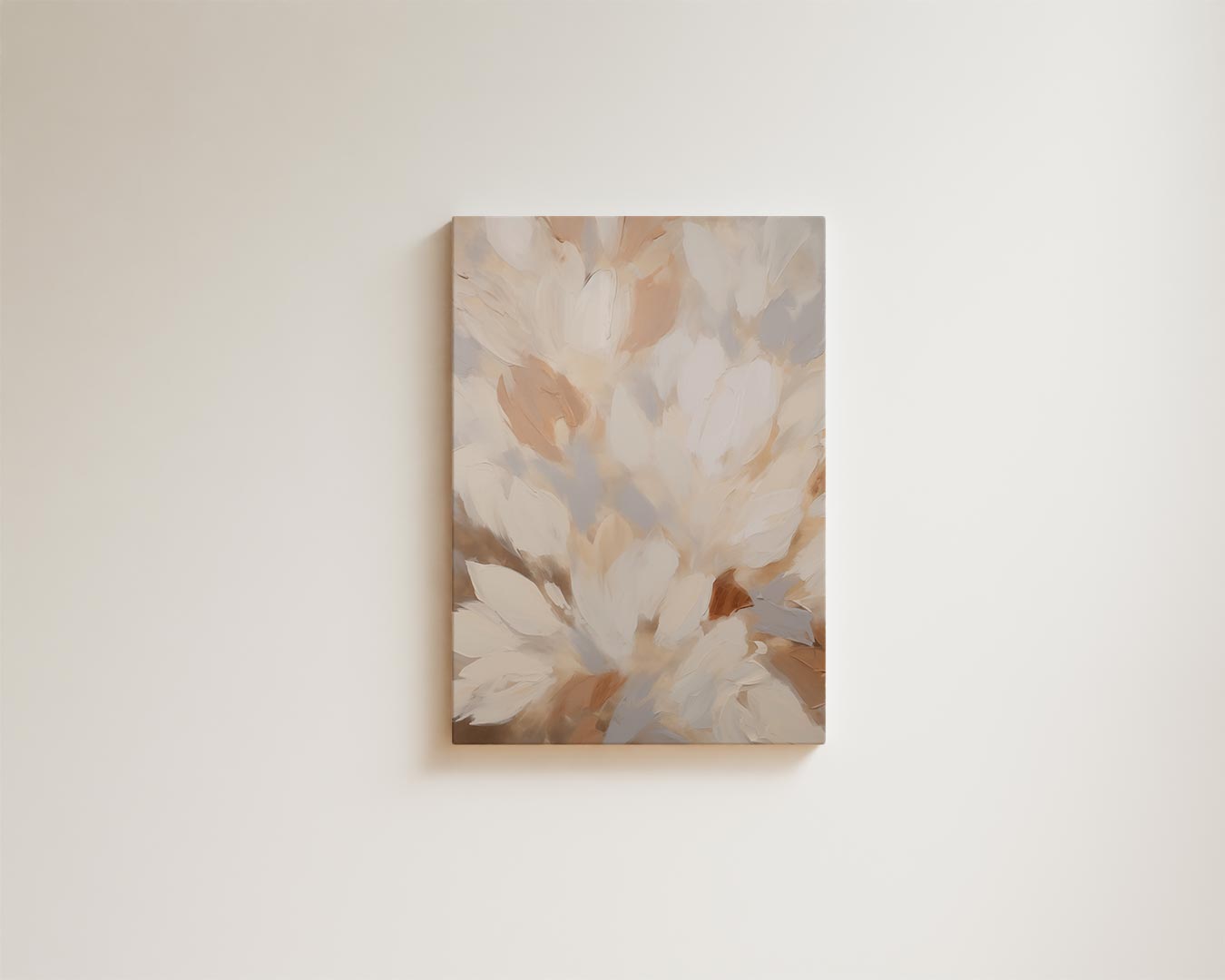 Bloemen in Neutrale Tinten Kunstwerk-canvas-dibond-plexiglas-wanddecoratie-WallArtistic