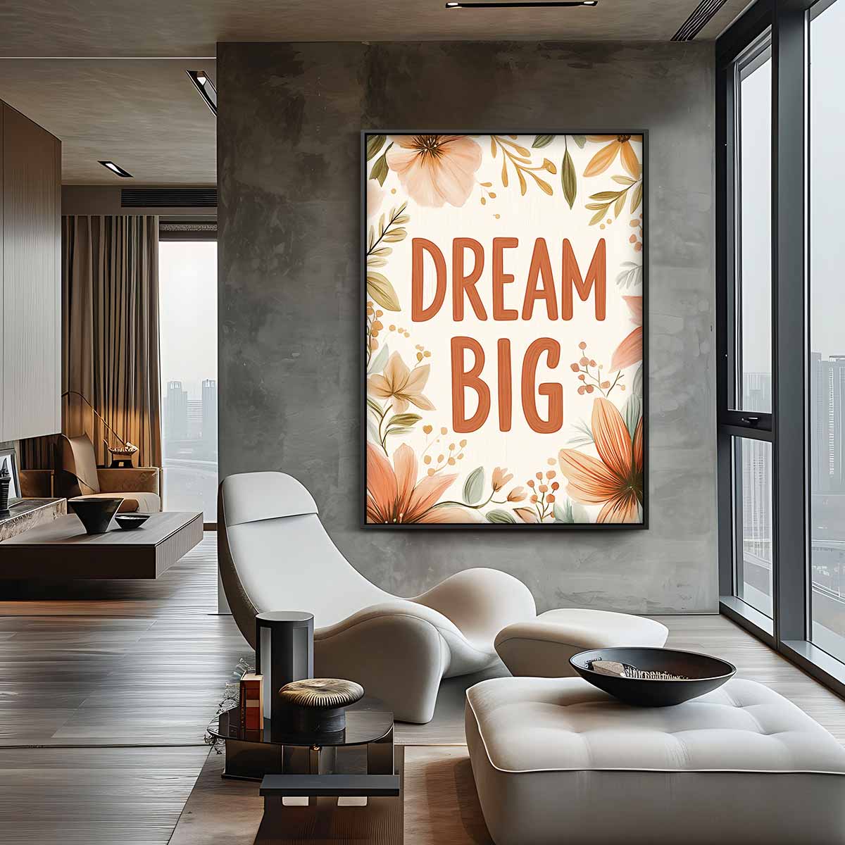 Dromerige Bloemen Inspiratie Poster Kunstwerk-canvas-dibond-plexiglas-wanddecoratie-WallArtistic