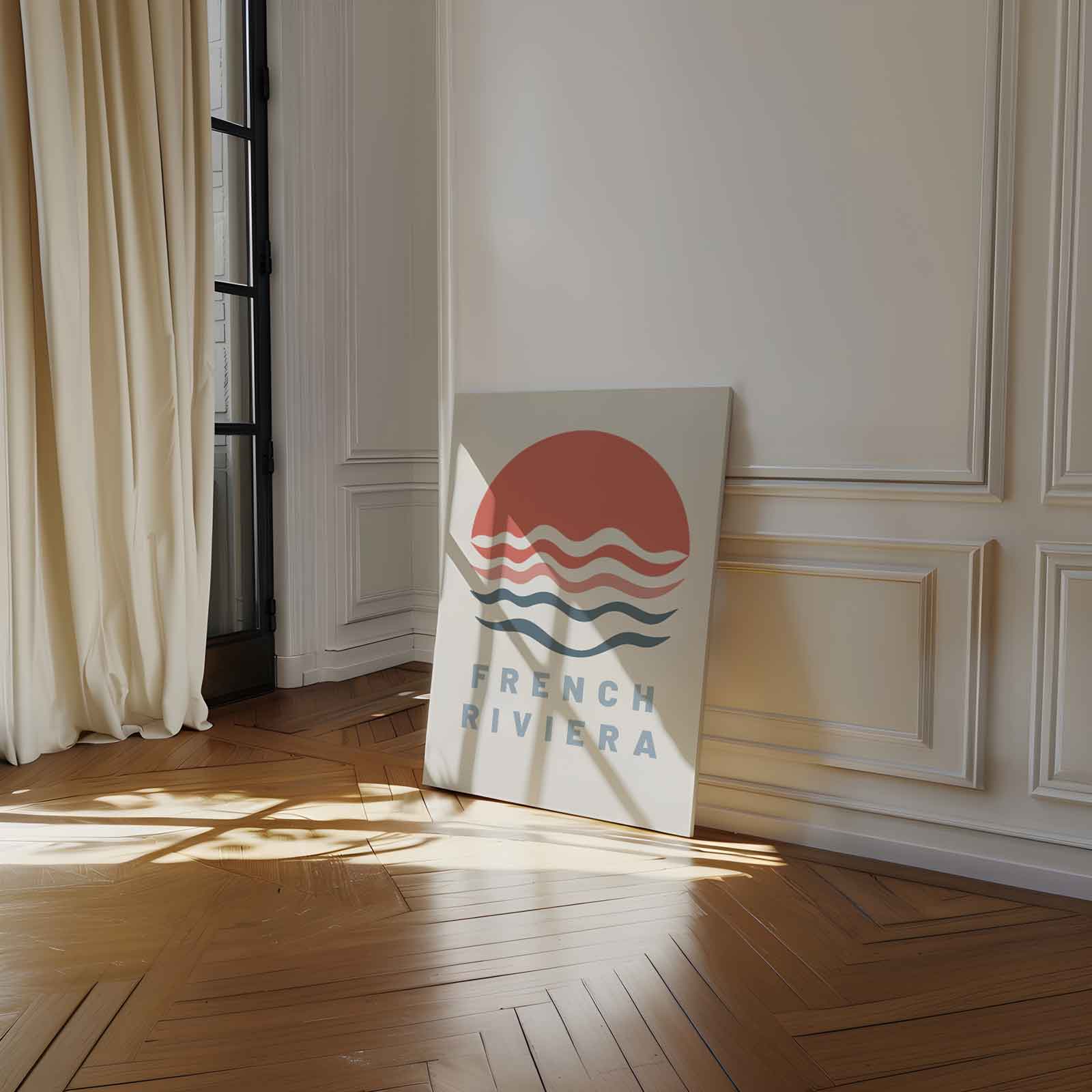 Zonsondergang aan de Franse Rivièra Kunstwerk-canvas-dibond-plexiglas-wanddecoratie-WallArtistic