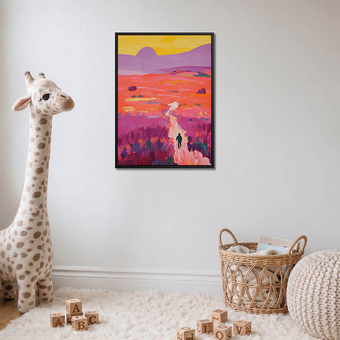 Kleurrijke landschap wandeling Kunstwerk