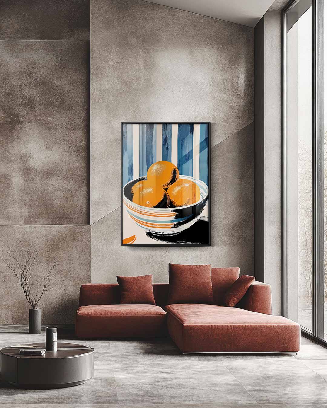 Nostalgische Stilleven met Sinaasappels Kunstwerk-canvas-dibond-plexiglas-wanddecoratie-WallArtistic