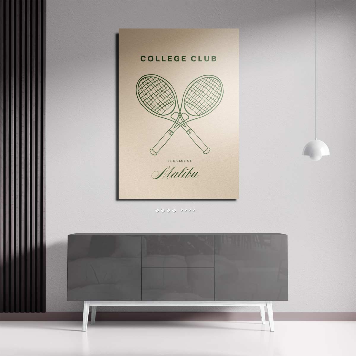 Tennisclub Retro Poster
