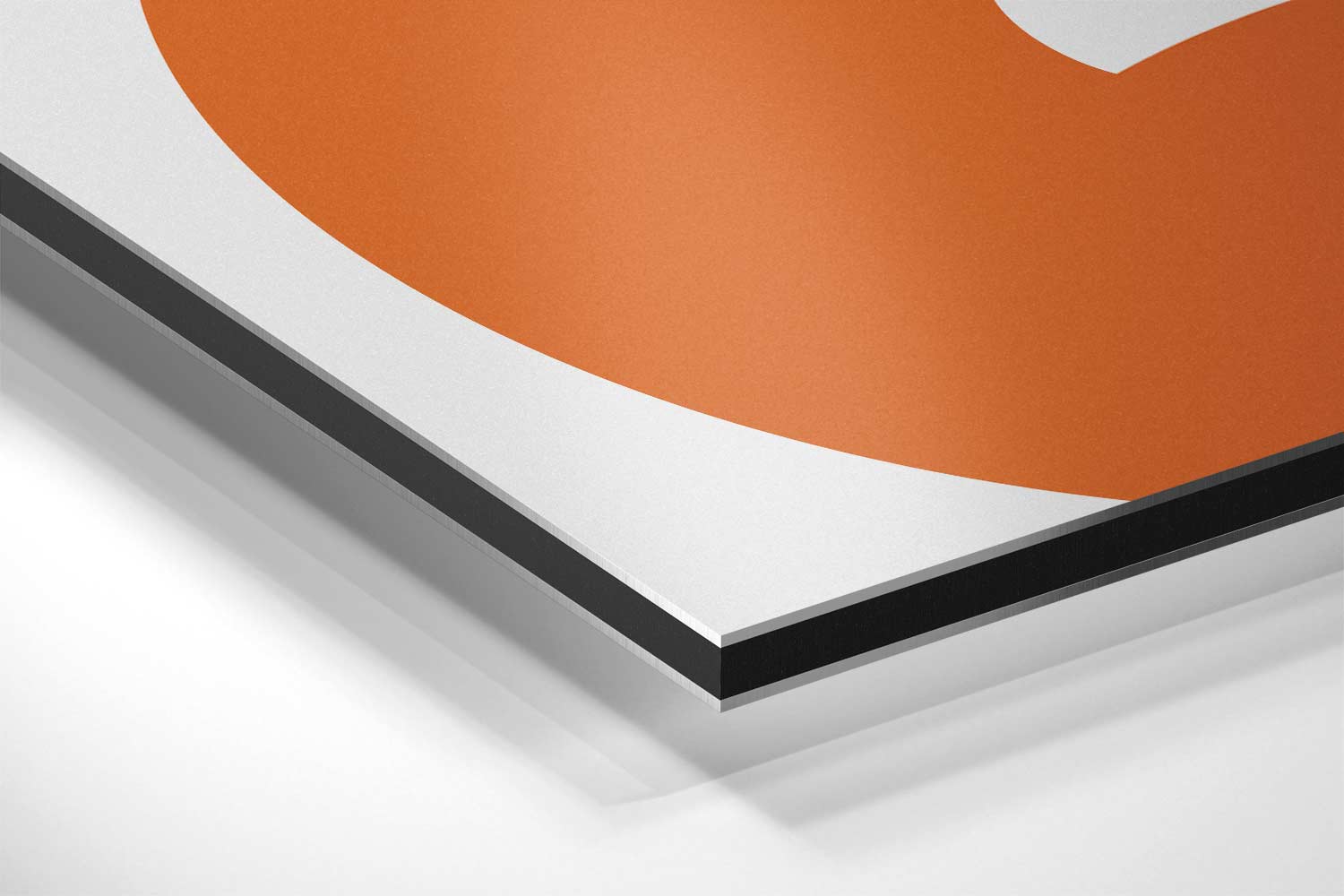 Golvend Oranjepatroon Kunstwerk-canvas-dibond-plexiglas-wanddecoratie-WallArtistic