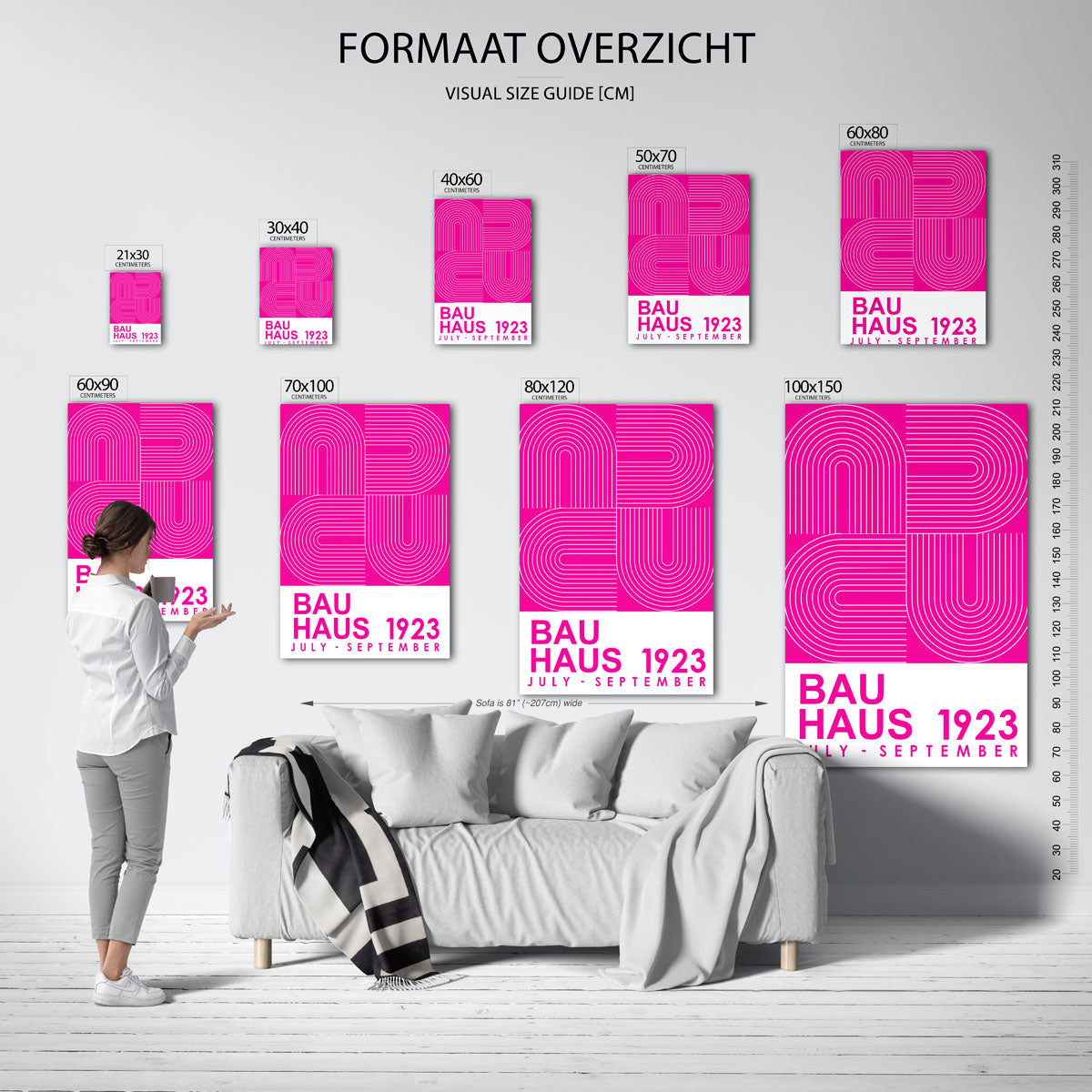 Lijnen en kleurvlakken Poster