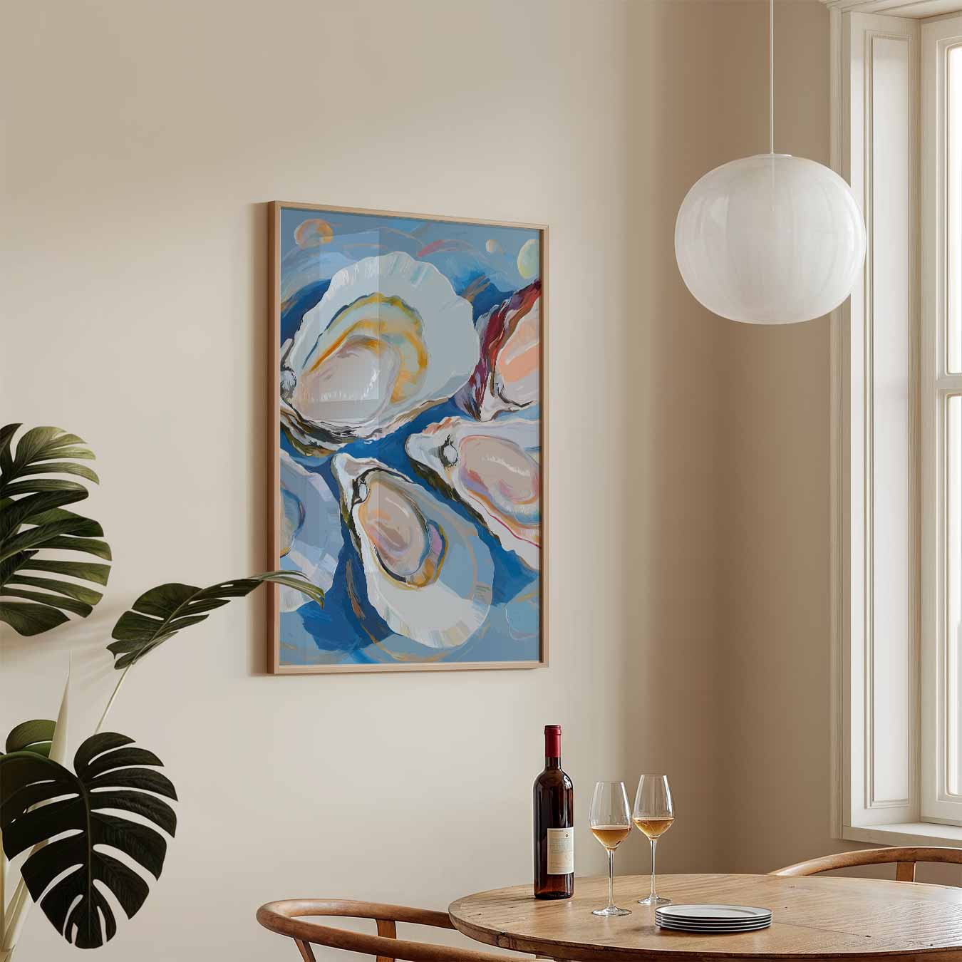 Elegante Oester Illustratie Poster