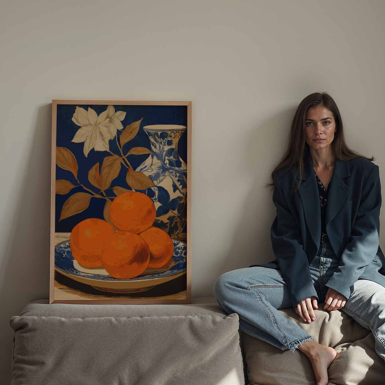 Tijdloze Sinaasappel Stilleven Poster-WallArtistic