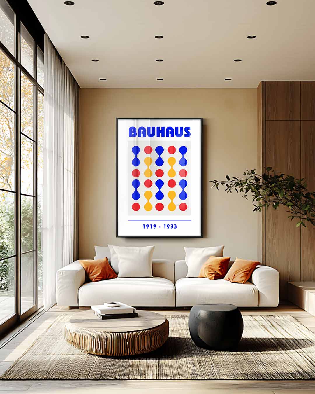 Kleurrijke Bauhaus Herinnering Kunstwerk-canvas-dibond-plexiglas-wanddecoratie-WallArtistic