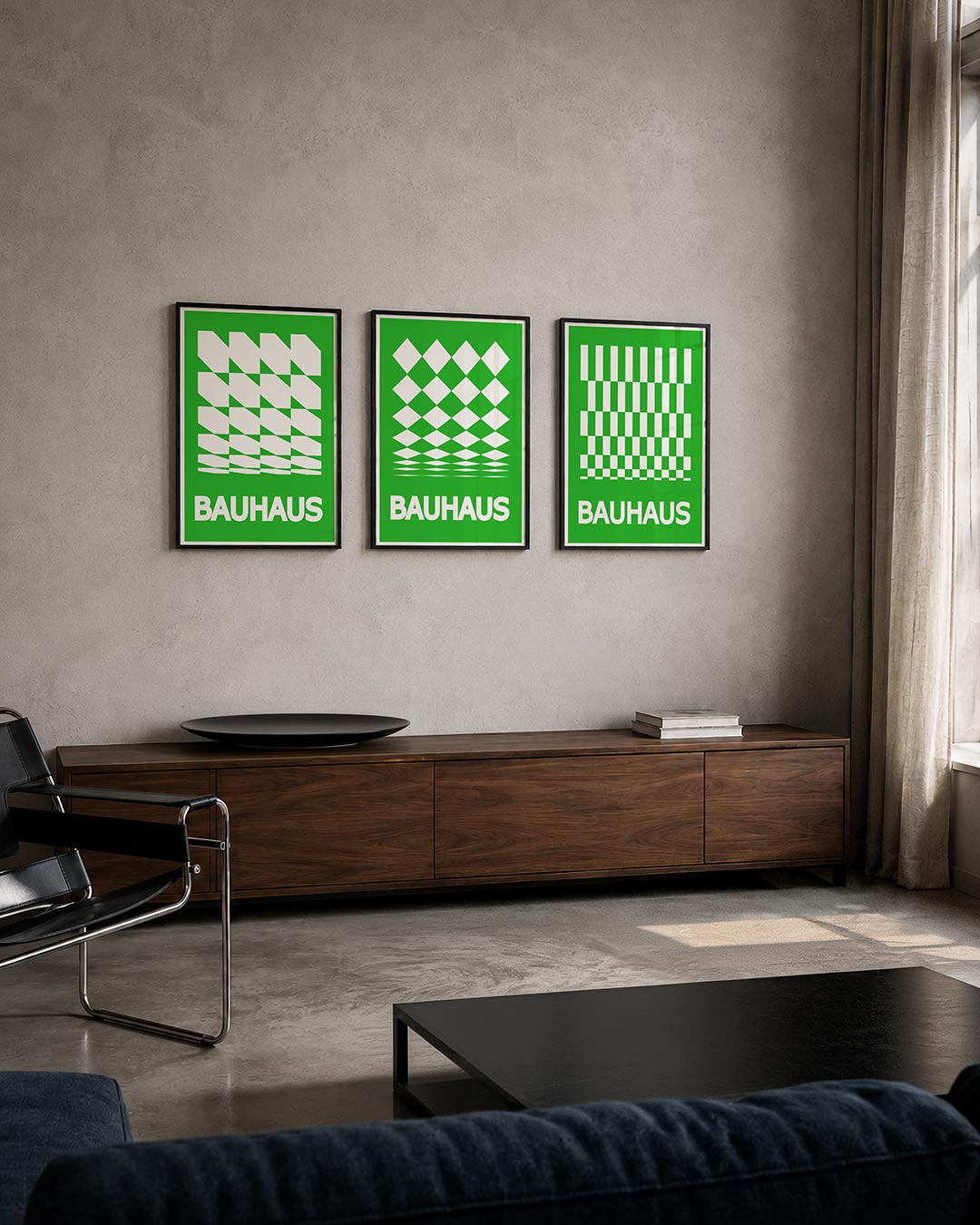 Groene vlakkenritme Posterset