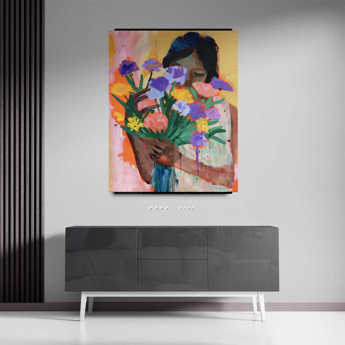 Bloemenliefde Kunstwerk-canvas-dibond-plexiglas-wanddecoratie-WallArtistic