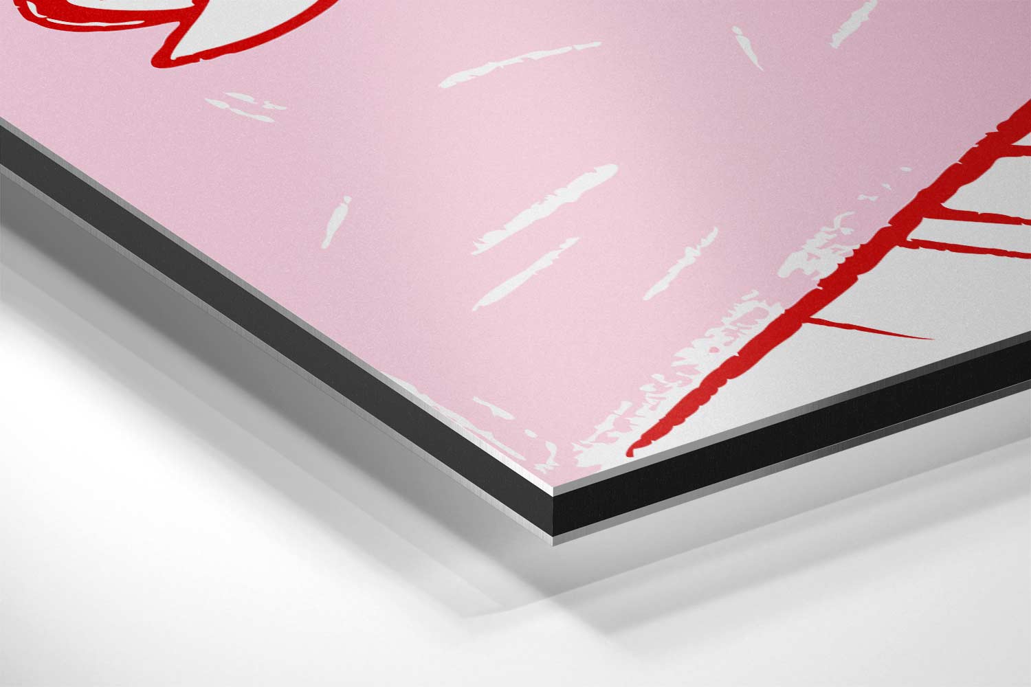 Bloeiende Tulpen in Rode Vaas Kunstwerk-canvas-dibond-plexiglas-wanddecoratie-WallArtistic