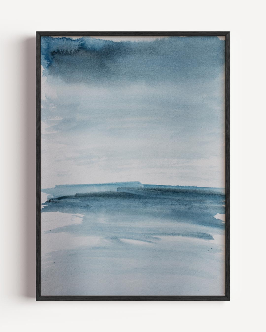 Rustgevende Blauwe Waterverf Poster-WallArtistic