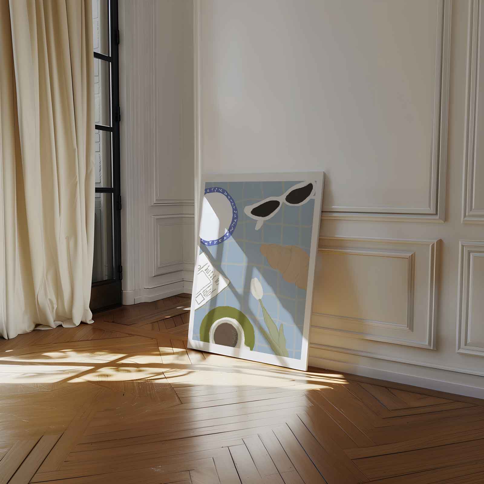 Zonnige Ontbijtsferen Kunstwerk-canvas-dibond-plexiglas-wanddecoratie-WallArtistic