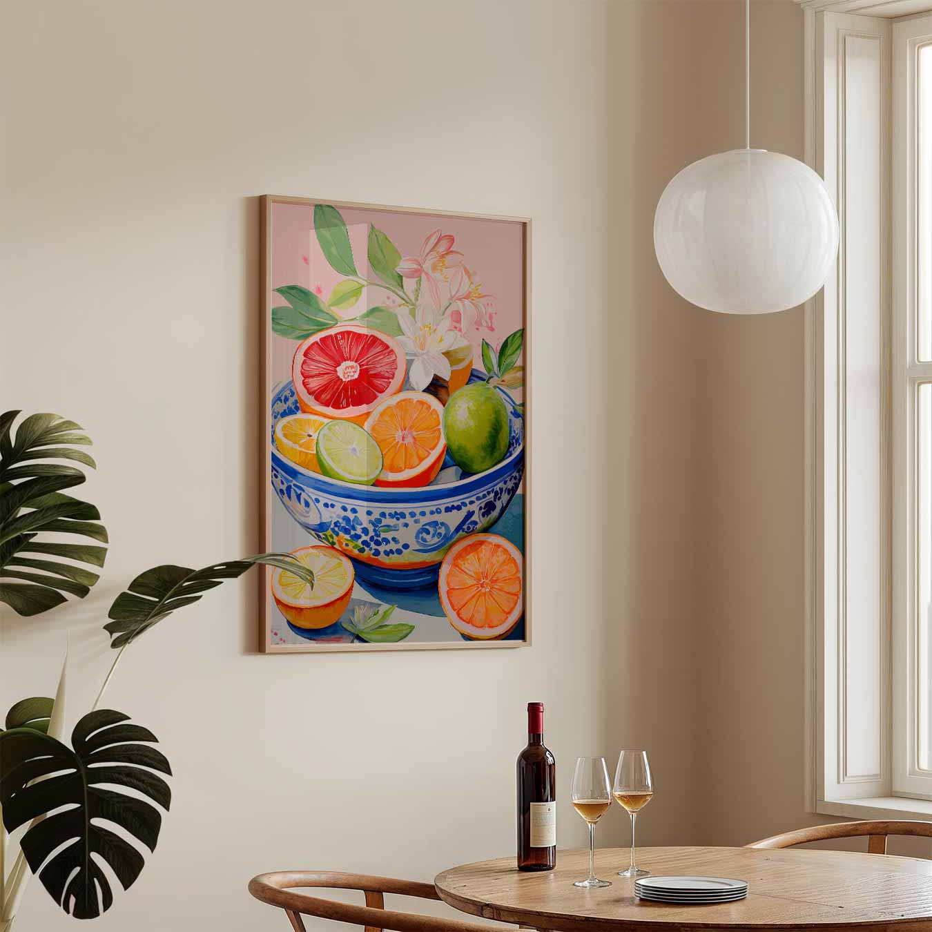 Zomerse Citrusvruchten Kunstposter-WallArtistic