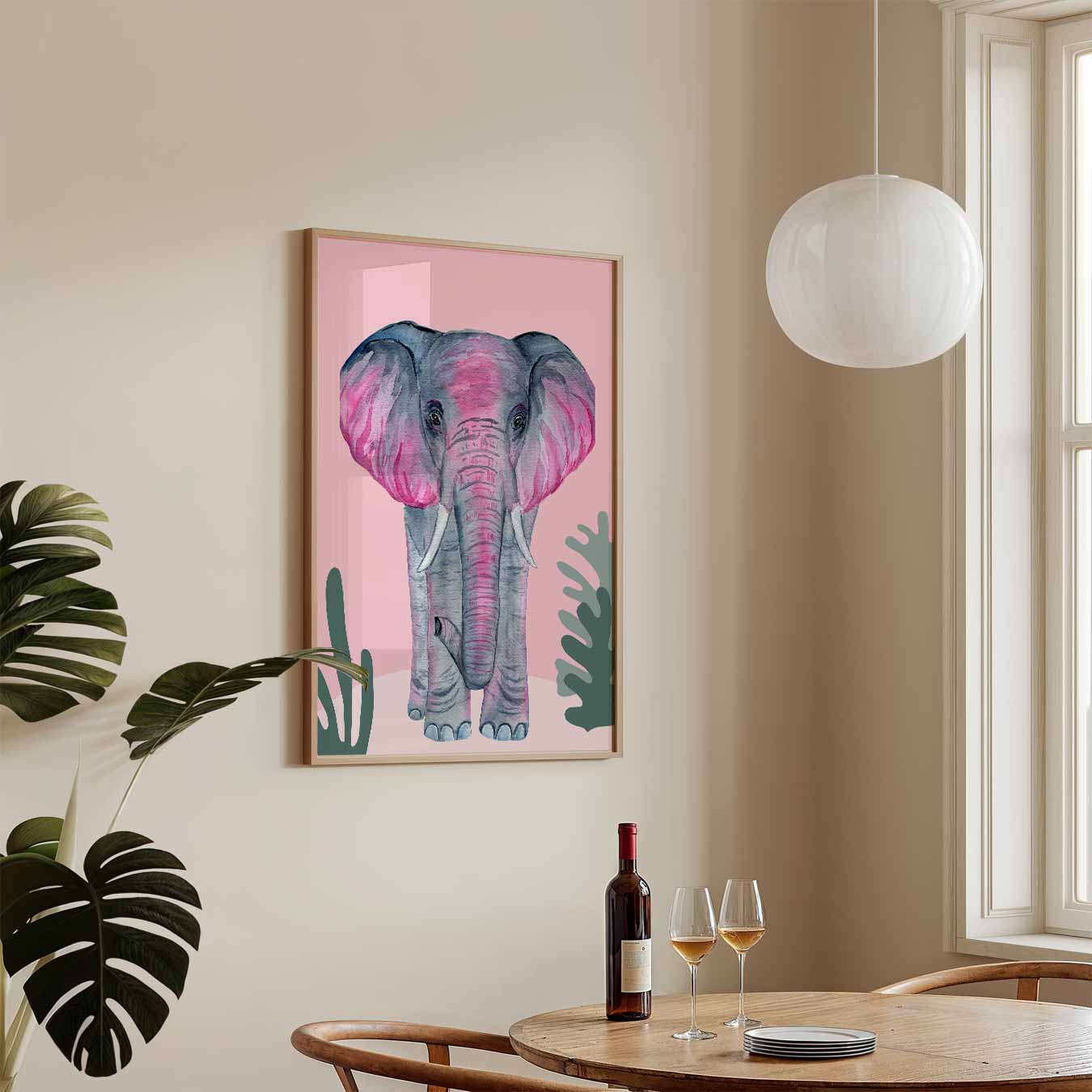 Olifant in Pastel Poster-WallArtistic